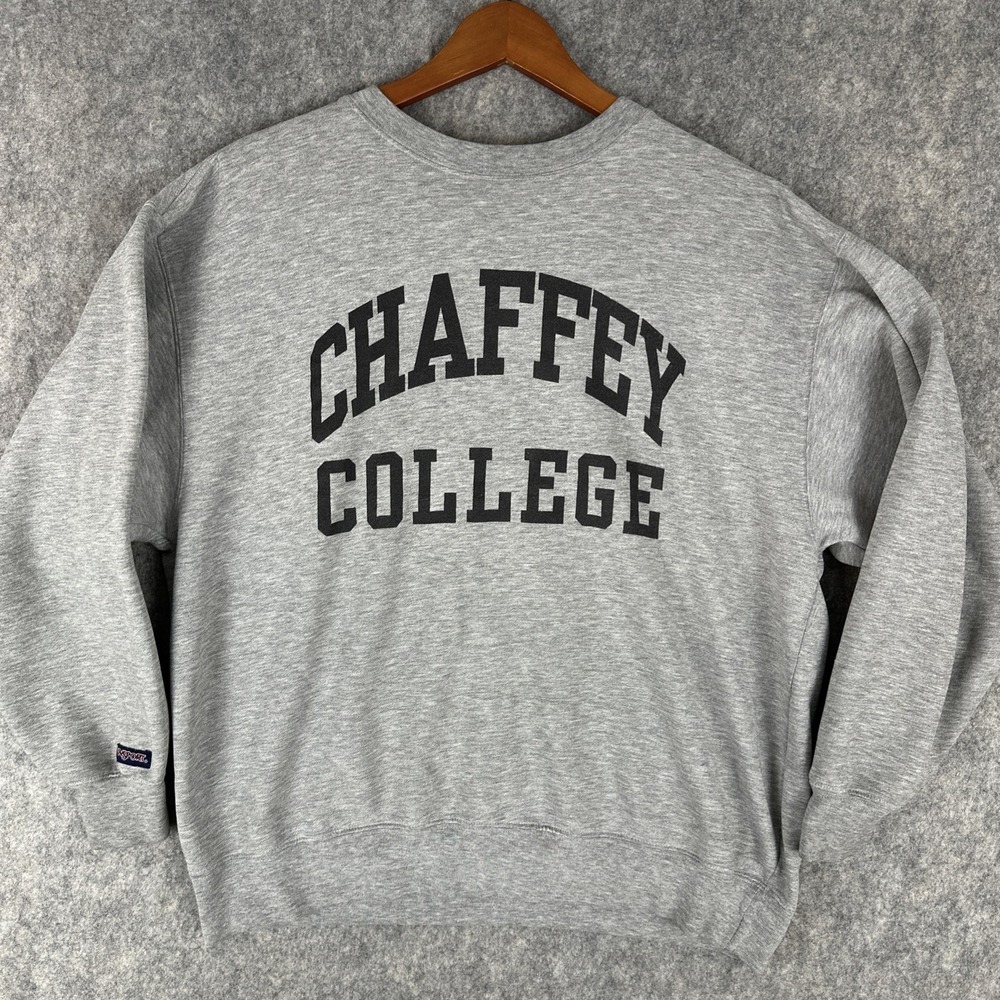 VTG Chaffey College Sweatshirt Adult L Gray Jansport California Beverly Cleary